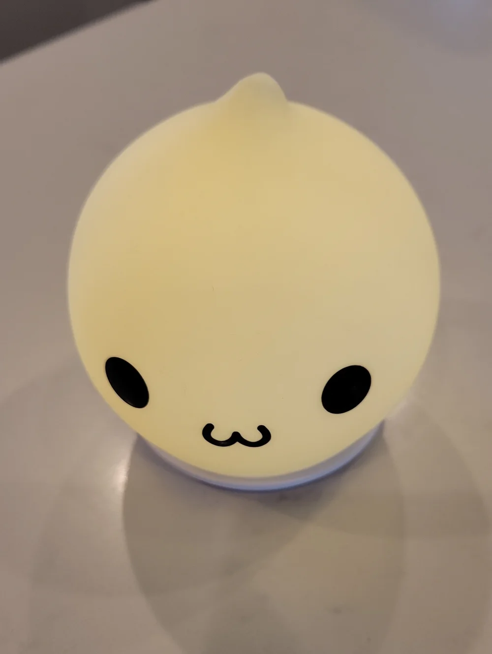 Kawaii Pink Night Light with Cute Face